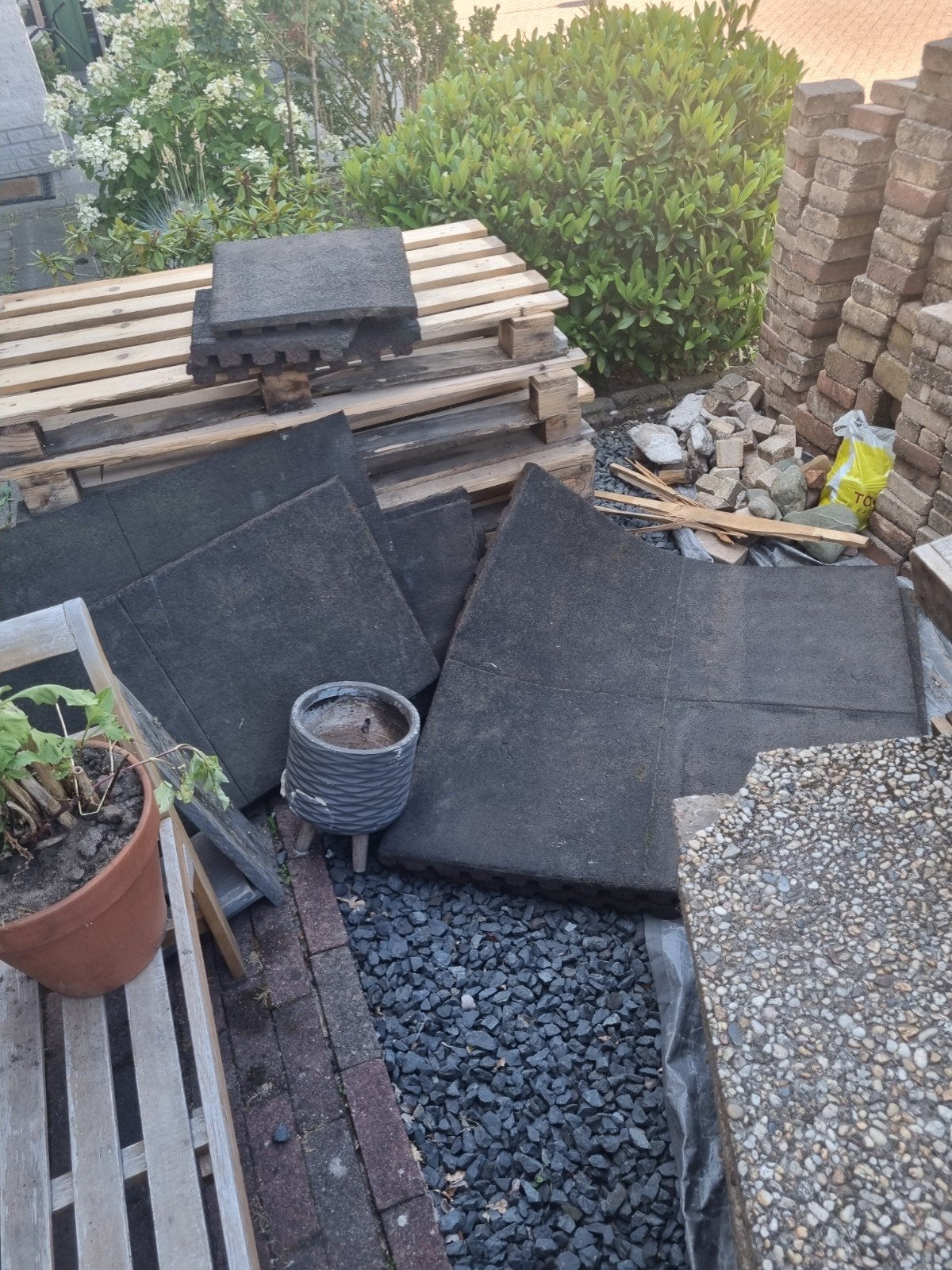 Gebruikte matten, Tuin en Terras, Ophalen, Gebruikt, Hout