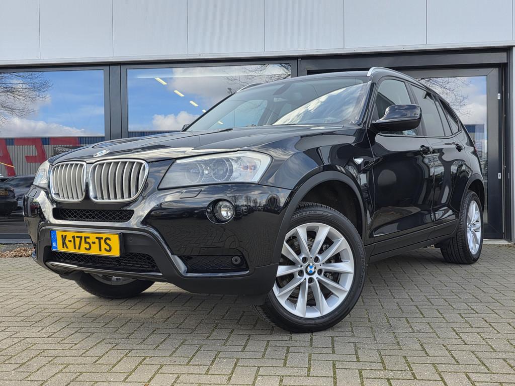 BMW X3 xDrive35i High Executive (bj 2011, automaat), Auto's, BMW, Automaat, Gebruikt, Zwart, Leder en Stof
