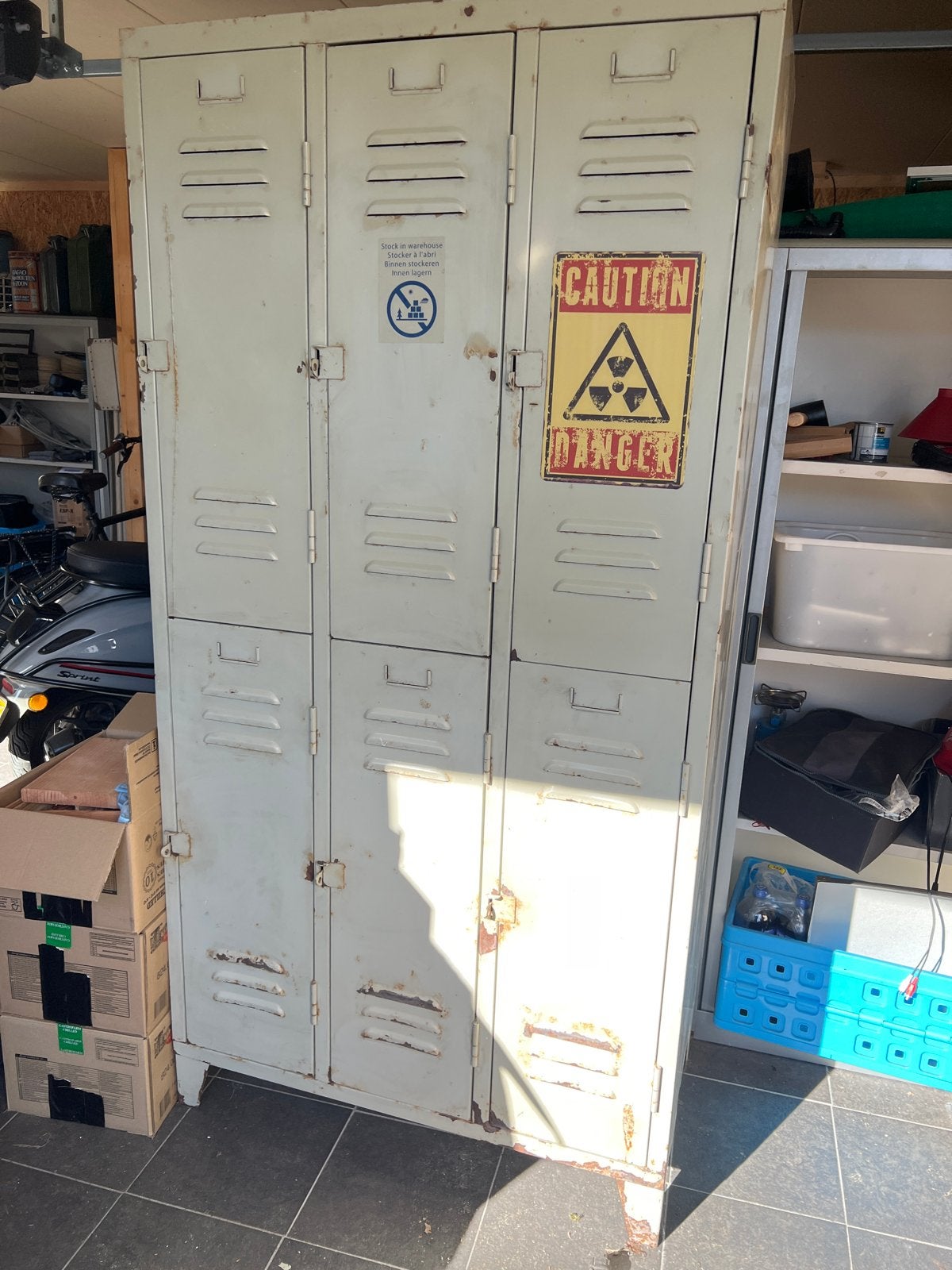Vintage metalen locker kast - Industriële stijl, Huis en Inrichting, Ophalen, Gebruikt