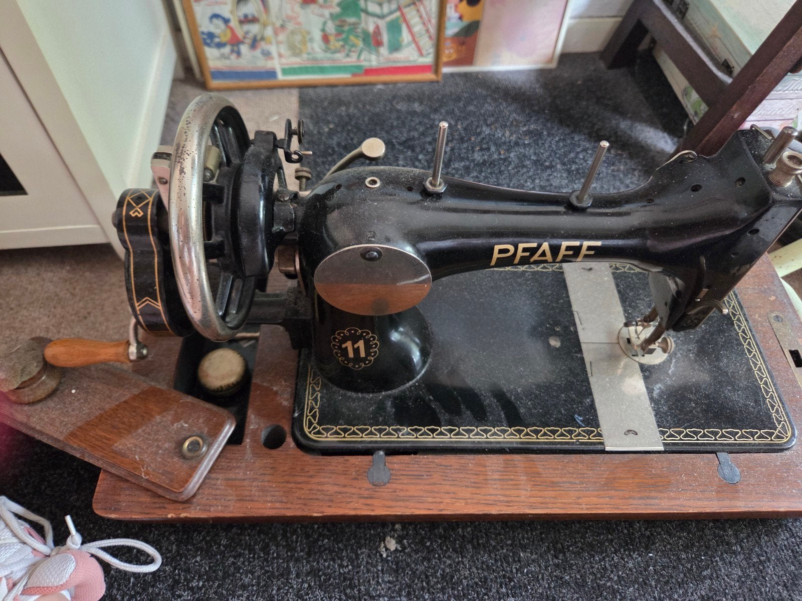 Antieke Pfaff naaimachine - Model 11, Ophalen of Verzenden
