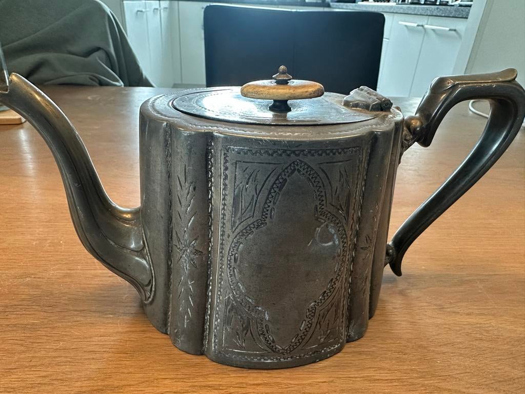 Antieke verzilverde theepot - Superior Electro Silver Plate, Ophalen of Verzenden