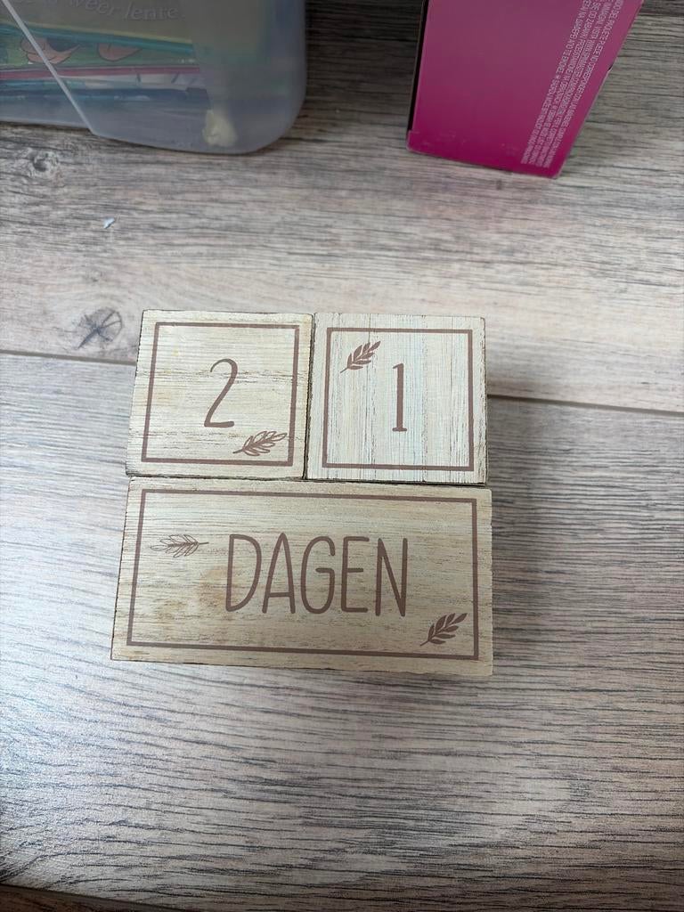Houten Kalender Blokken - Dagen, Weken, Maanden, Ophalen of Verzenden, Gebruikt, Wanddecoratie