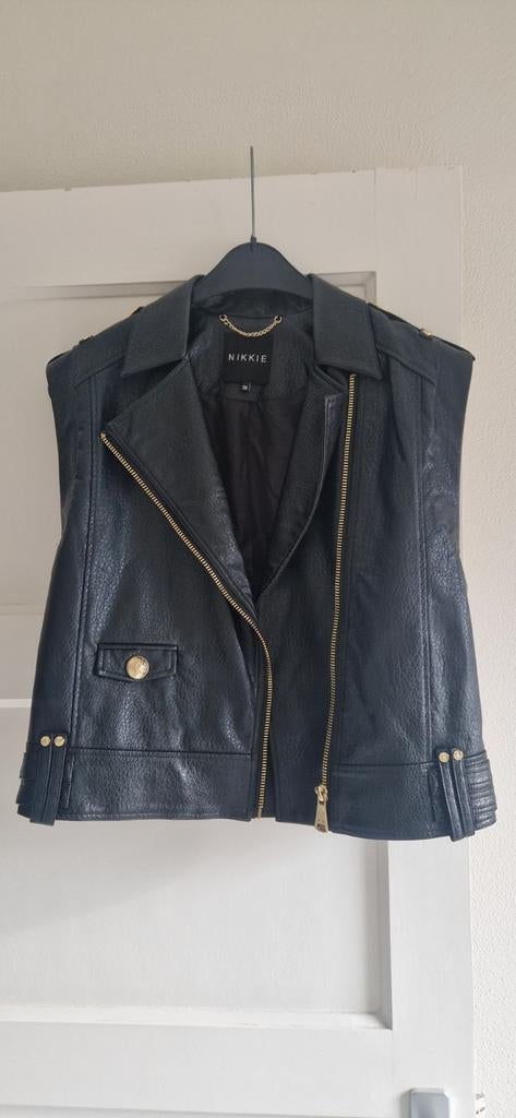 Nikkie leer look gilet goosecraft arma josh v twin set, Zwart, Ophalen of Verzenden, Zo goed als nieuw, Nikkie