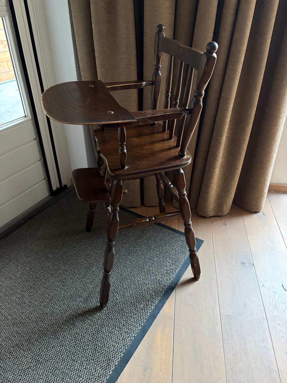 Vintage houten kinderstoel, Ophalen, Gebruikt, Overige typen, Stoelverkleiner