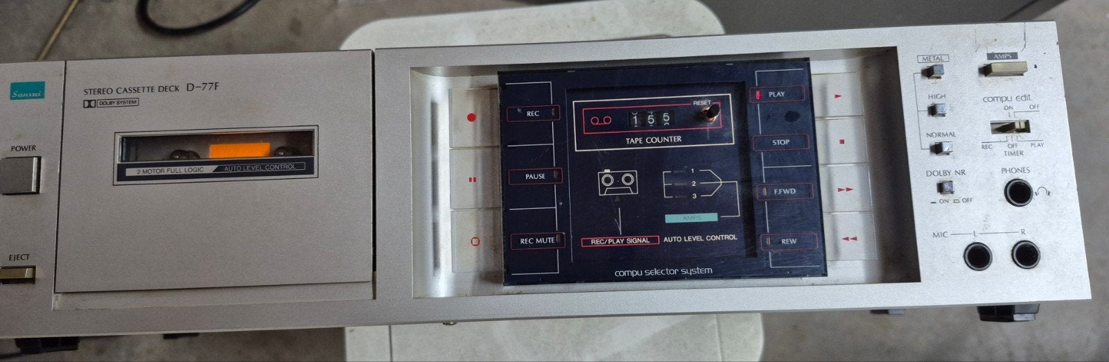 Vintage Sansui D-77F Stereo Cassettedeck - Goede Staat, Ophalen of Verzenden