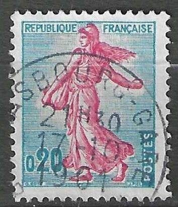 Frankrijk 1960-1961 - Yvert 1233 - La semeuse de Piel  (ST), Verzenden, Gestempeld