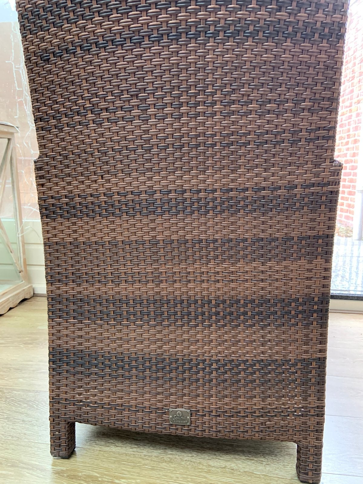 Tuinstoelen. Bruin. Zithoogte 46 cm., Tuin en Terras, Ophalen, Overige materialen, Minder dan 100 cm, Zo goed als nieuw