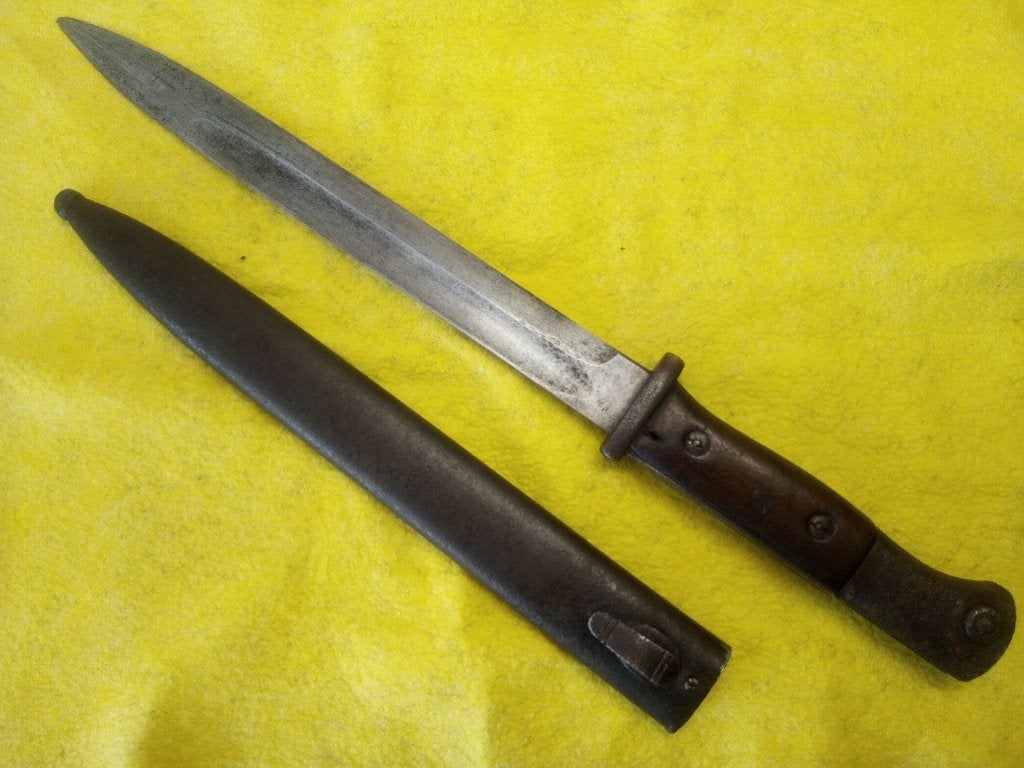 110 jaar oud !!! 1916 WW1 WO1 Duitse bajonet voor Mauser k98, Ophalen of Verzenden, Landmacht, Duitsland, Mes of Dolk