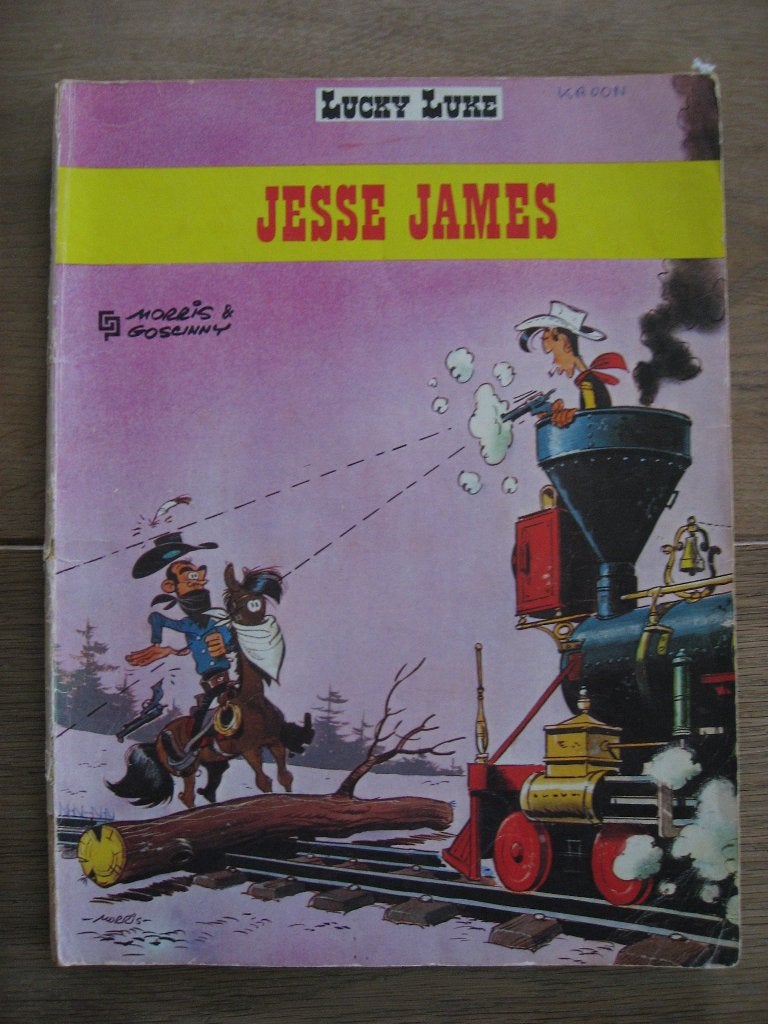 Lucky Luke. Nr 35. Jesse James. 1971. 1e druk, Eén stripboek, Ophalen of Verzenden, Gelezen
