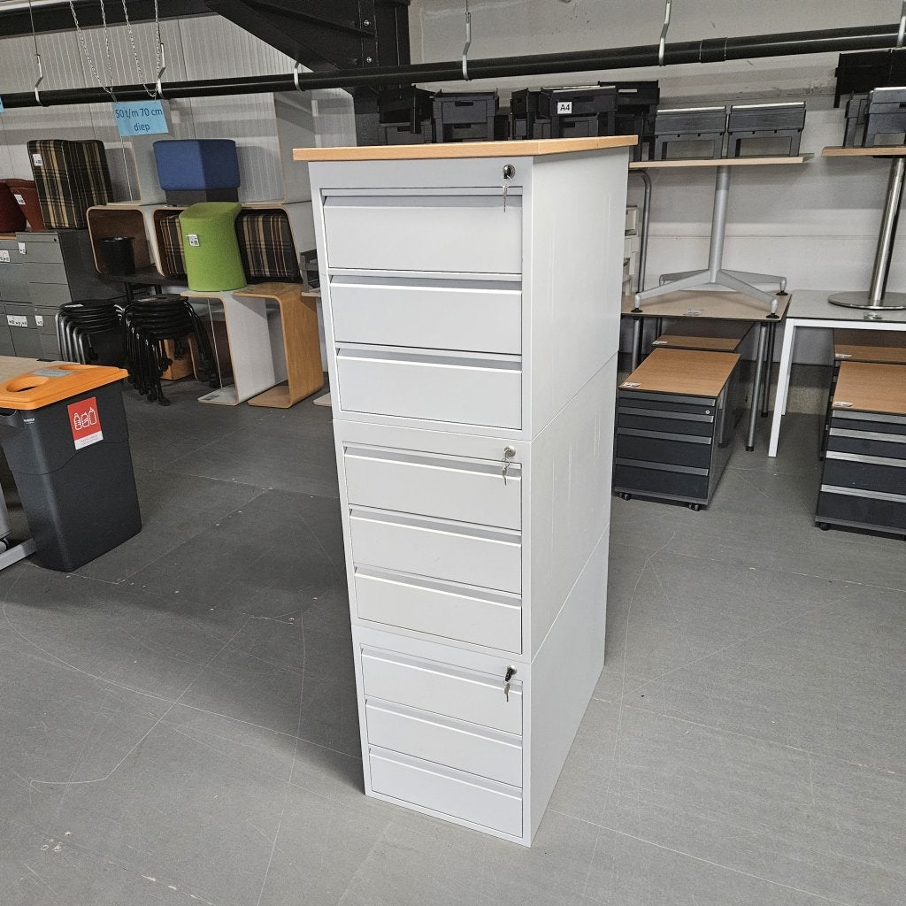 Retro 3-delig ladeblok met 9 lades - 162x50x80 cm, Niet ingevuld, Gebruikt, Niet ingevuld, Niet ingevuld