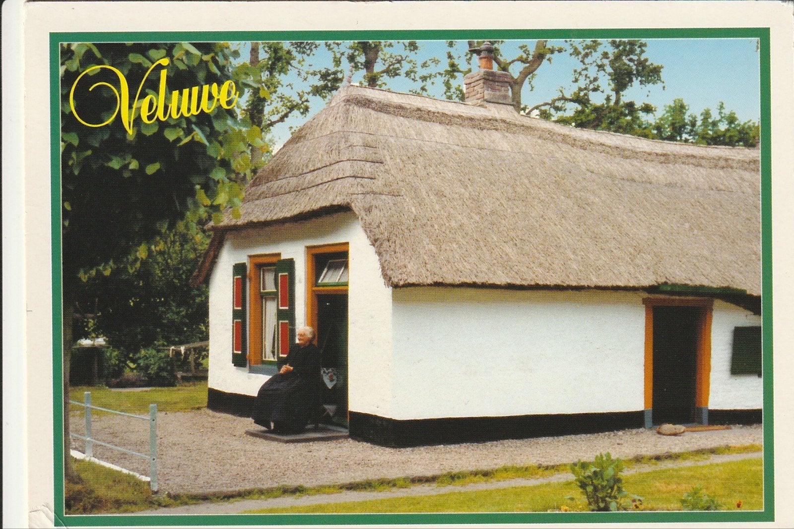 ERMELO VELUWE BOERDERIJ WONING VROUW VOOR DE DEUR, Ophalen of Verzenden, 1980 tot heden, Gelopen, Gelderland