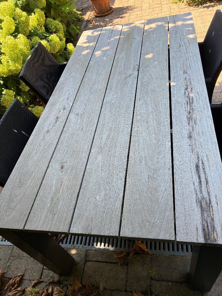 Tuinsets, Ophalen, 6 zitplaatsen, Aluminium, Zo goed als nieuw