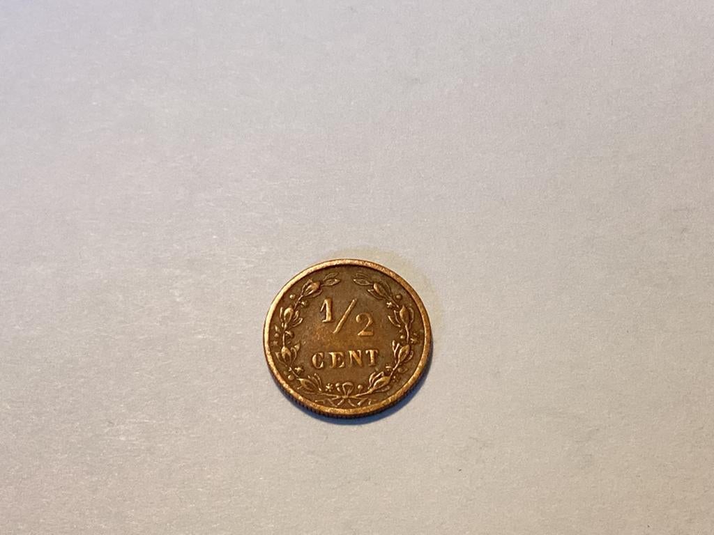 Halve cent 1891 voor, € 12, Postzegels en Munten, Ophalen of Verzenden, Koningin Wilhelmina, Overige waardes