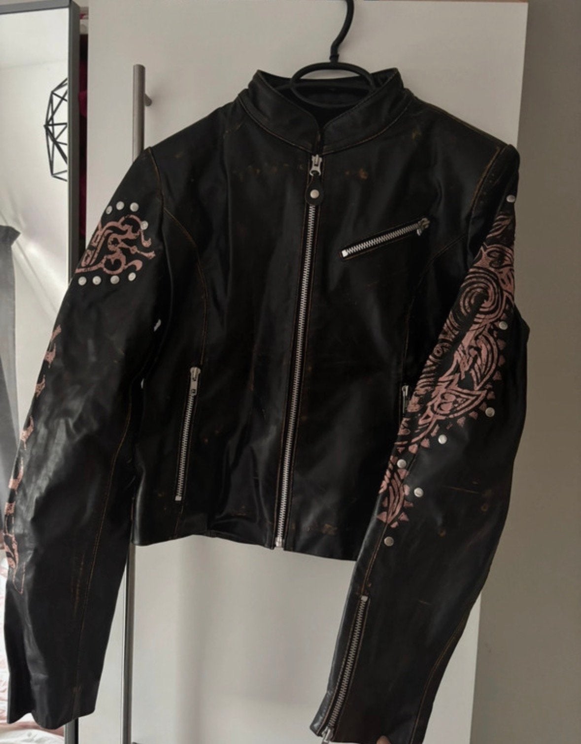 Leren Jas revolution maat L, Ophalen of Verzenden, Gedragen, Maat 42/44 (L), Zwart