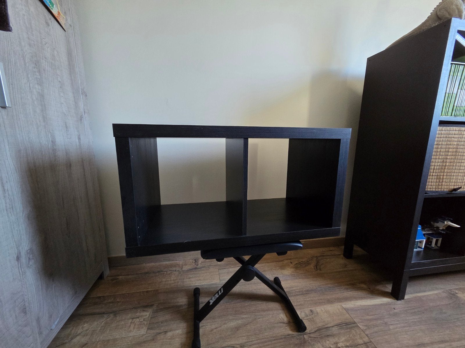 IKEA KALLAX open kast, zwartbruin, 77x41 cm, Ophalen of Verzenden, Zo goed als nieuw