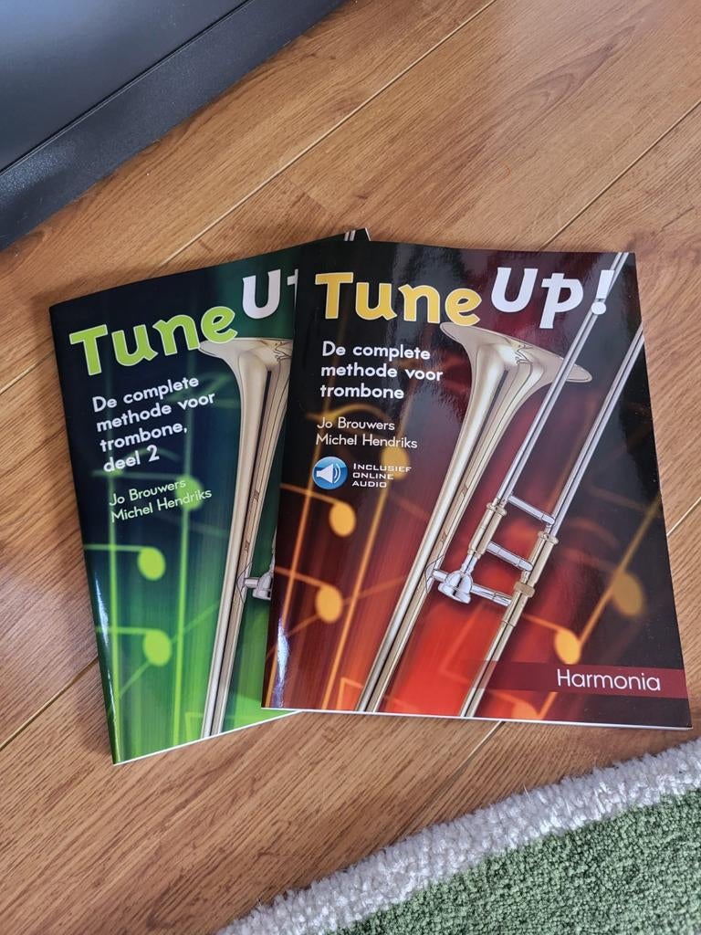 Trombone lesboeken Tune up compleet en deel 2, Muziek en Instrumenten, Ophalen of Verzenden, Les of Cursus, Trombone