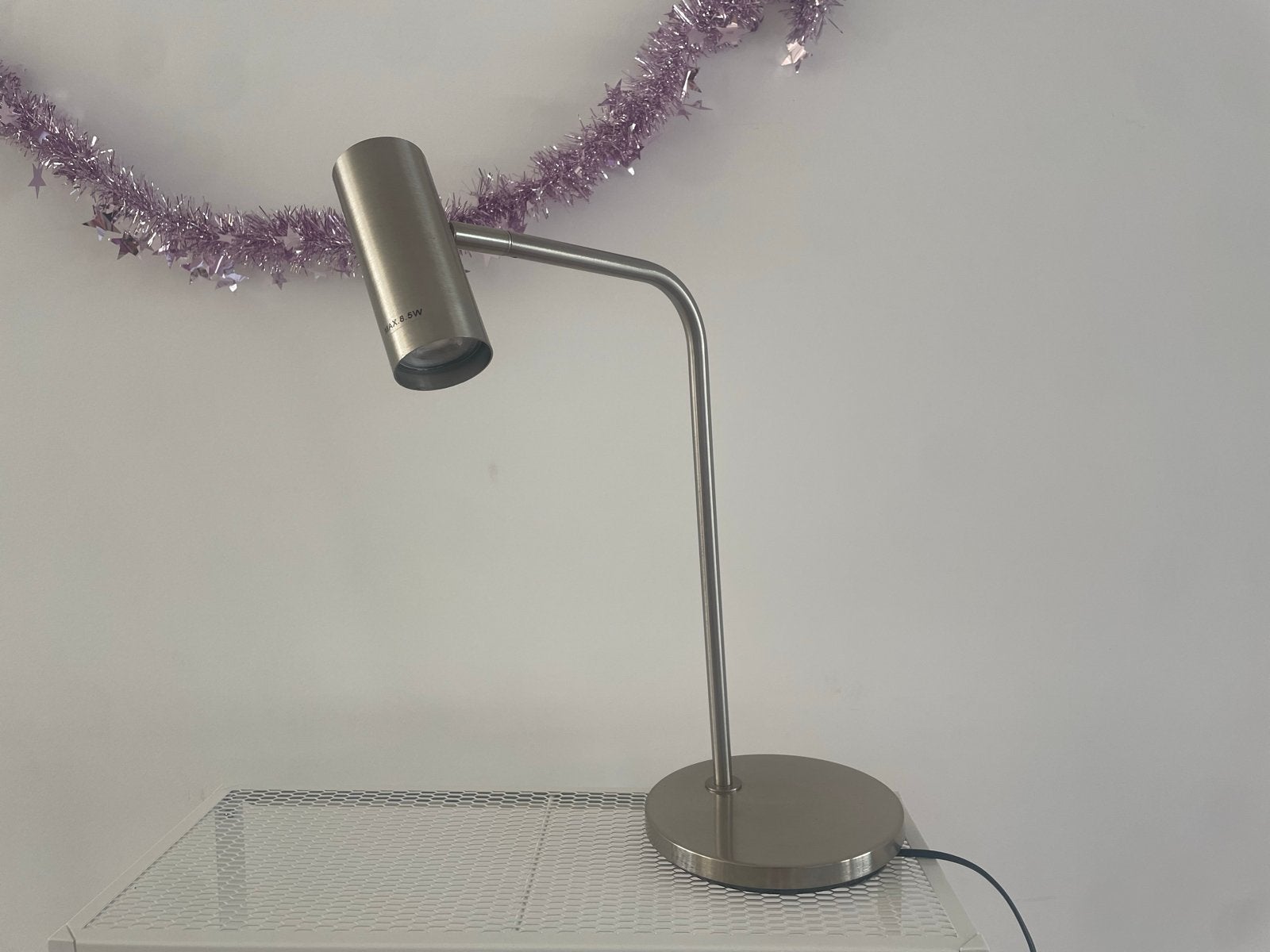Moderne bureaulamp, geborsteld metaal, Ophalen, Zo goed als nieuw, Metaal