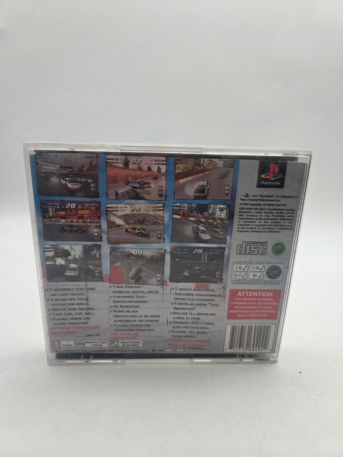 Destruction Derby 2 - PlayStation 1 (PS1) Platinum, Gebruikt, 10 Great Marlborough Street, London, W1F 7LP, UK, Racen en Vliegen