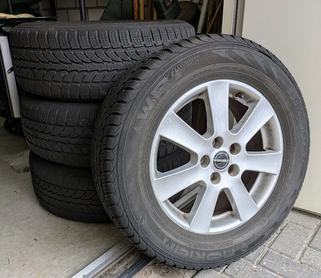 Set 17 inch winterbanden met alu velgen voor Volvo XC60, Auto-onderdelen, Banden en Velgen, Ophalen, Gebruikt, Velg(en), 17 inch