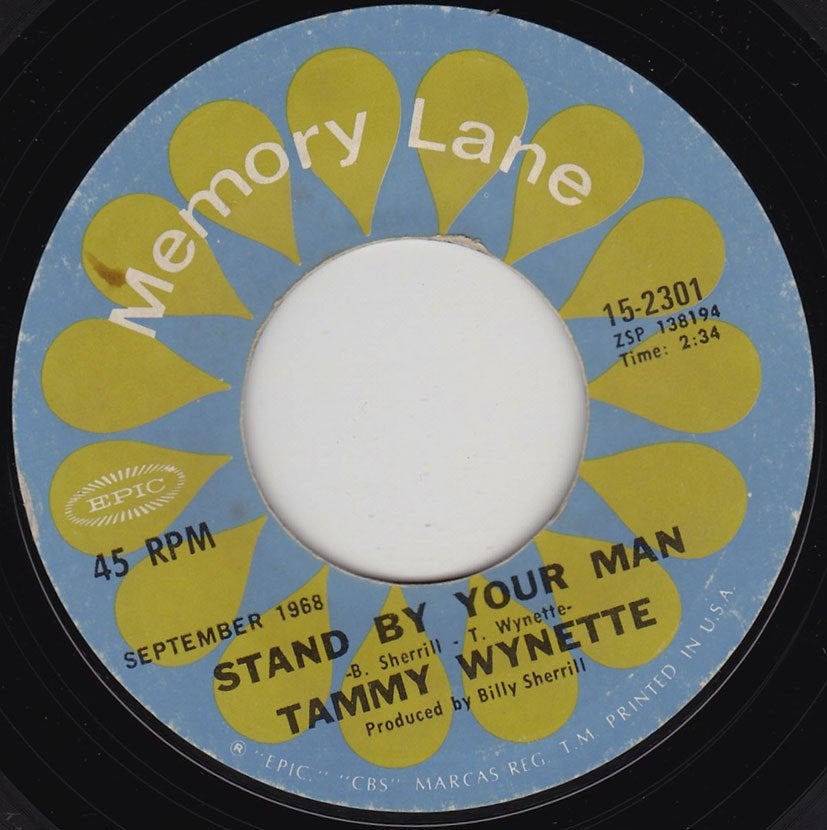 Tammy Wynette - Stand By Your Man 7", Ophalen of Verzenden, Zo goed als nieuw, 7 inch, Country en Western
