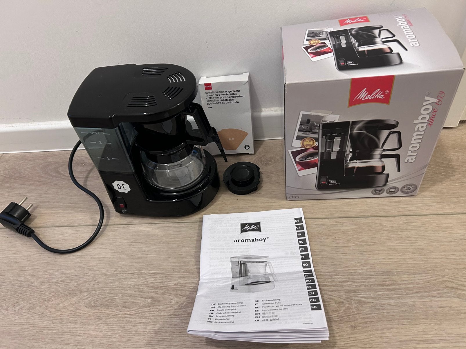 DE 1-2 persoons koffiezetapparaat vintage nieuw, Ophalen of Verzenden, Zo goed als nieuw, Koffiemachine