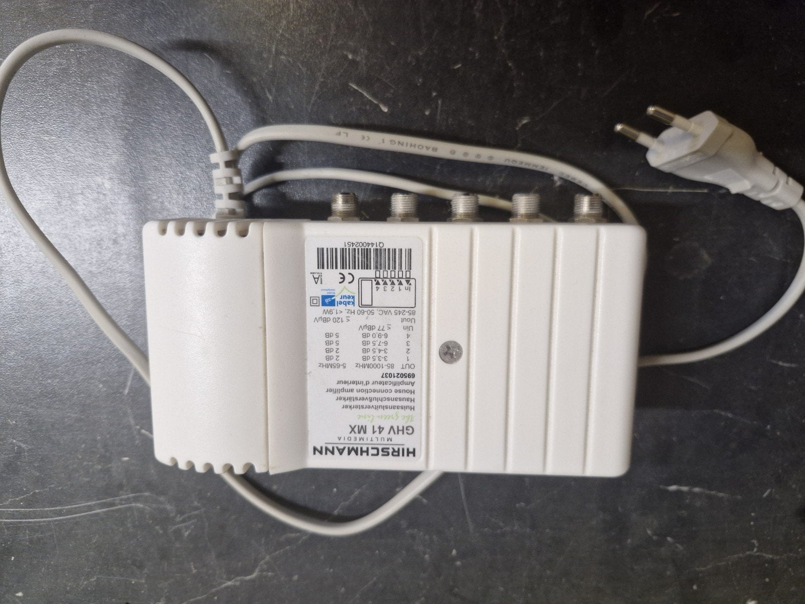 Hirschmann GHV 41 MX Multimedia Huisversterker, Ophalen of Verzenden, Gebruikt