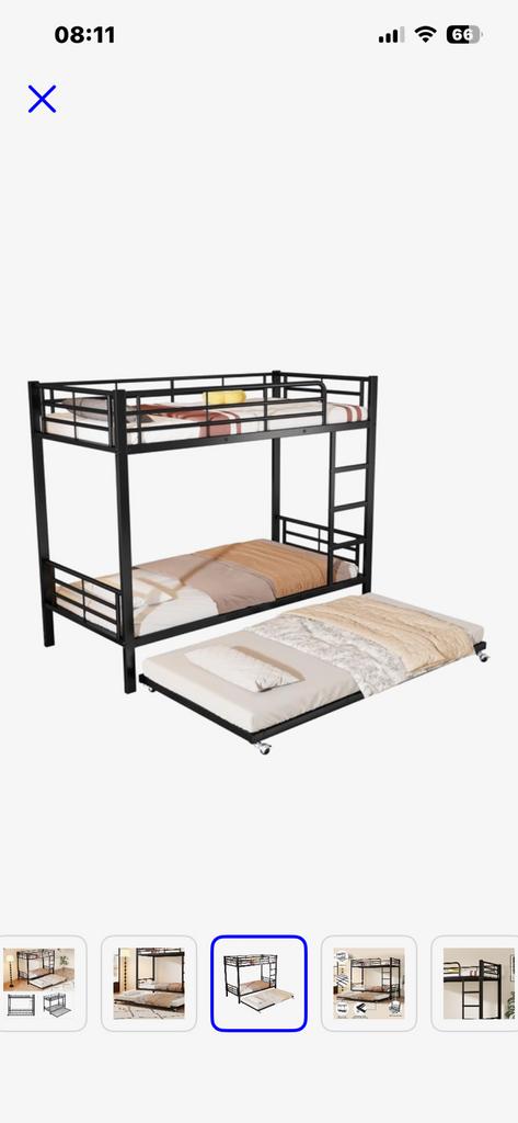 3 persoons stapelbed, Huis en Inrichting, Slaapkamer | Stapelbedden en Hoogslapers, 90 cm, 160 tot 180 cm, Ophalen of Verzenden