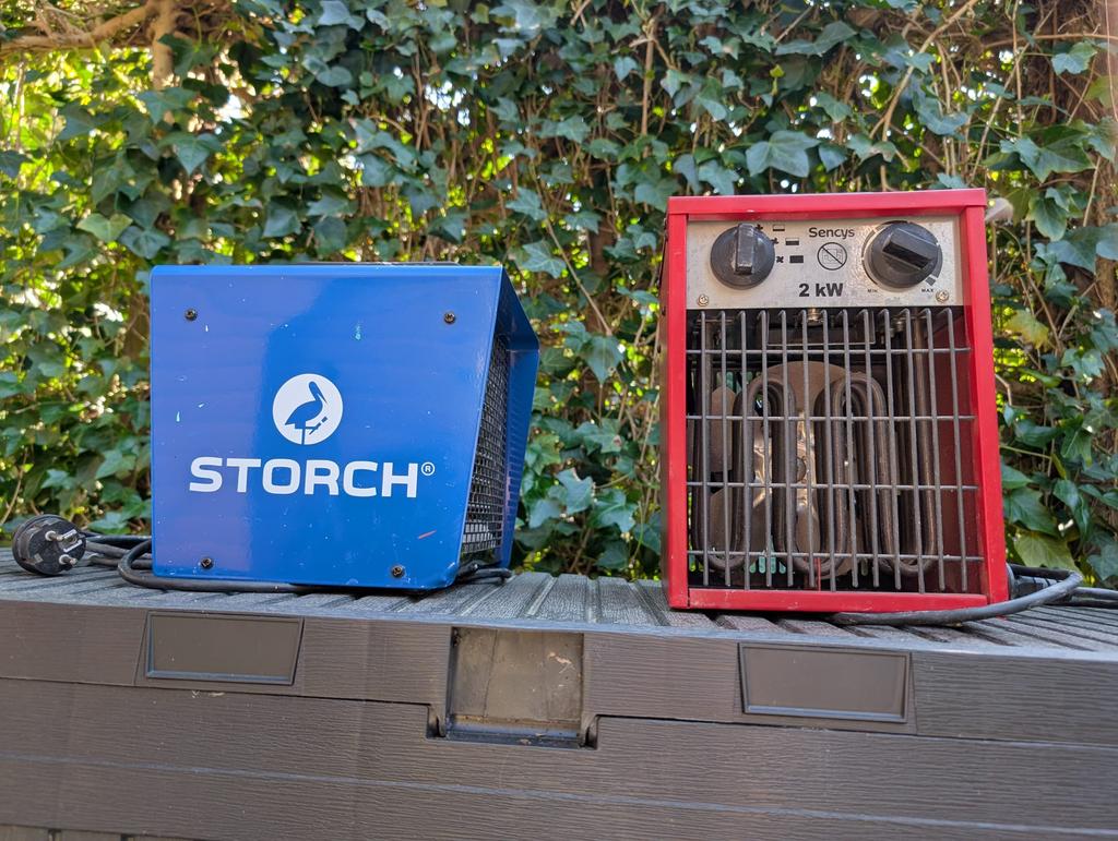 Twee goed werkende elektrische kachels (Storch & Sencys), Huis en Inrichting, Kachels, Ophalen, Gebruikt, Elektrisch, Overige soorten