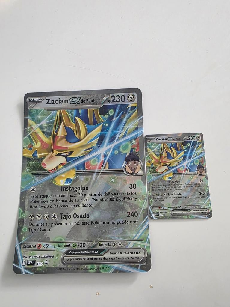 Zacian pokemonkaart, Ophalen of Verzenden, Zo goed als nieuw, Meerdere kaarten