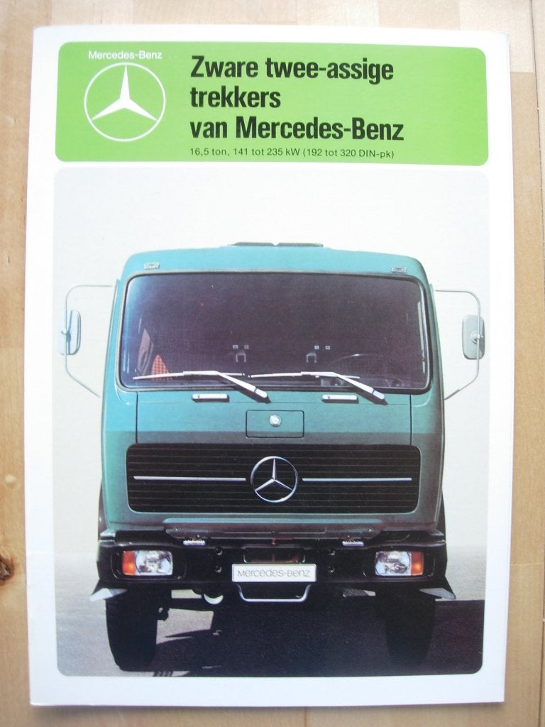 Mercedes Zware Trekker Brochure 1980 - 1619 t/m 1932, Zo goed als nieuw, Mercedes-Benz, Mercedes, Ophalen of Verzenden