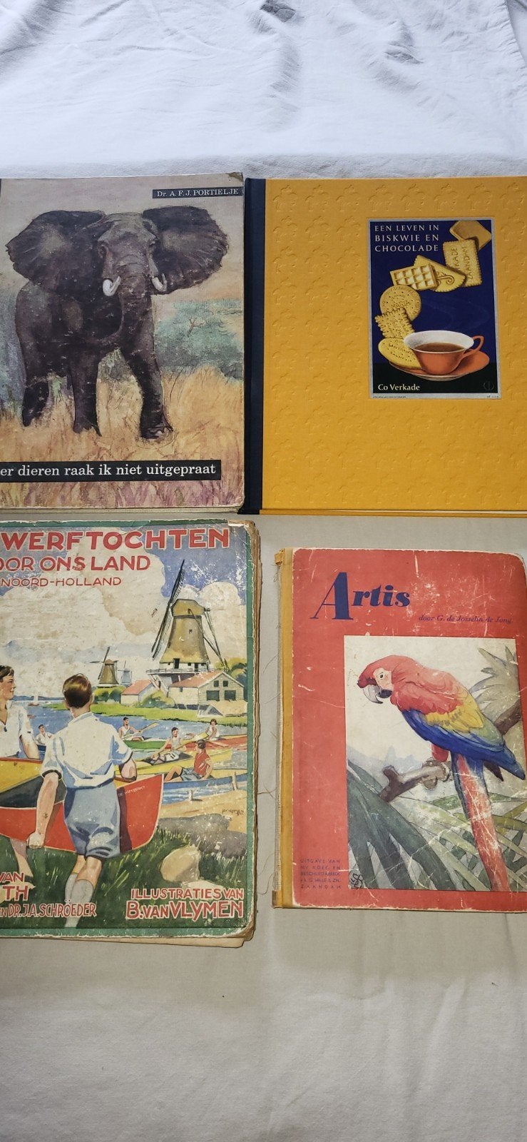 Vintage Plaatjesalbums:Zwerftochten, Artis, Over Dieren, Ver, Boeken, Ophalen of Verzenden, Gelezen, Jan Feith, G. de Josselin de Jong, Dr. A.F.J. Portielje