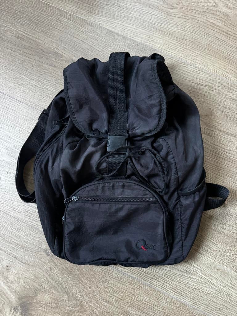 Zwarte opvouwbare rugzak - Ideaal voor reizen en dagtochten, Ophalen of Verzenden, Gebruikt, 25 tot 40 cm, Overige merken