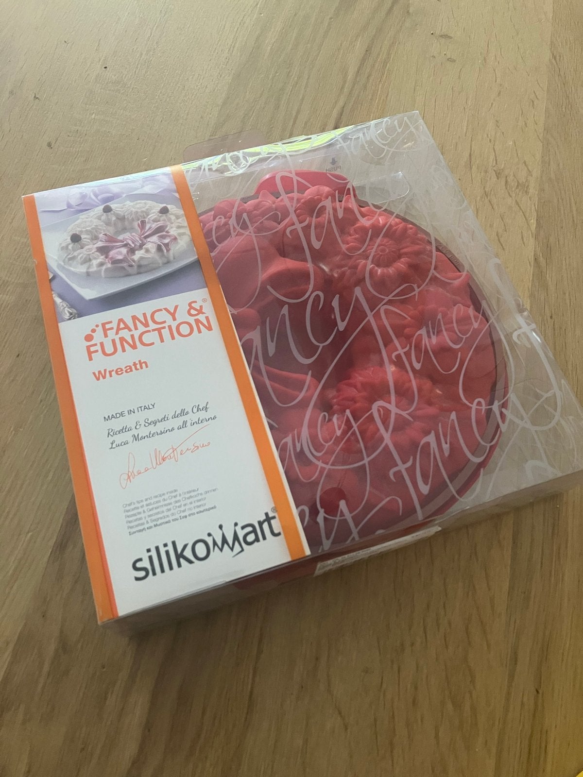 Silikomart Fancy & Function Krans Bakvorm Siliconen Rood, Overige typen, Ophalen of Verzenden, Zo goed als nieuw, Rood