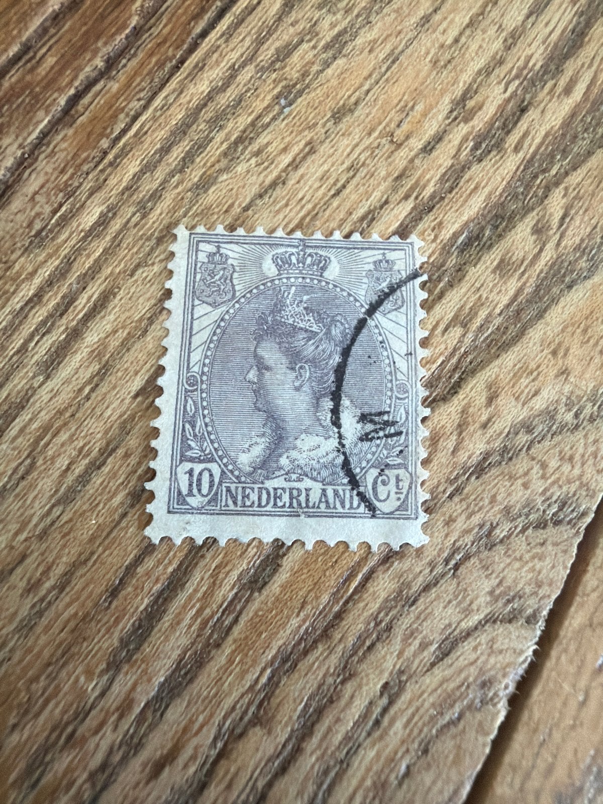 Nederlandse postzegel Koningin Wilhelmina 10 cent, Postzegels en Munten, Postzegels | Nederland, Ophalen of Verzenden, T/m 1940