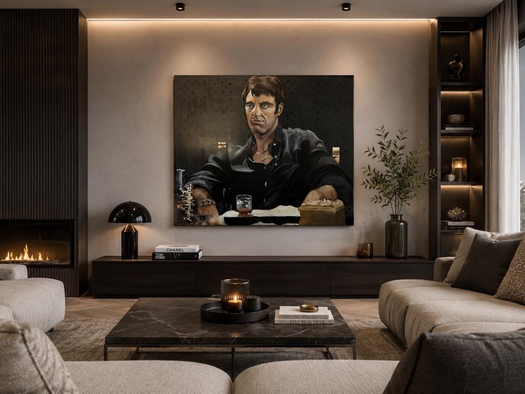 Uniek Scarface Schilderij - Tony Montana Kunstwerk, Ophalen