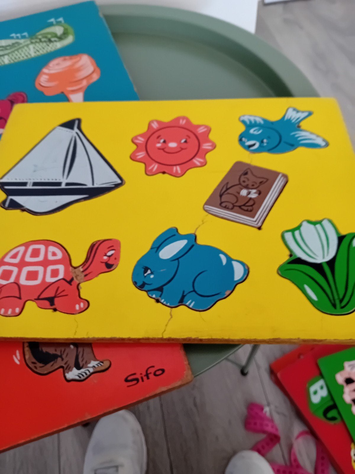 Vintage Sifo Houten Puzzels - 12 stuks, compleet, Ophalen of Verzenden