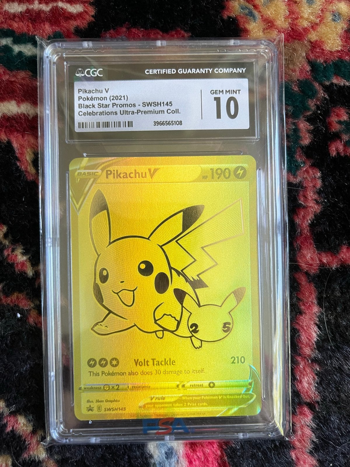 CGC 10 Pikachu SWSH145 Pokémon Kaart, Ophalen of Verzenden, Nieuw, Losse kaart