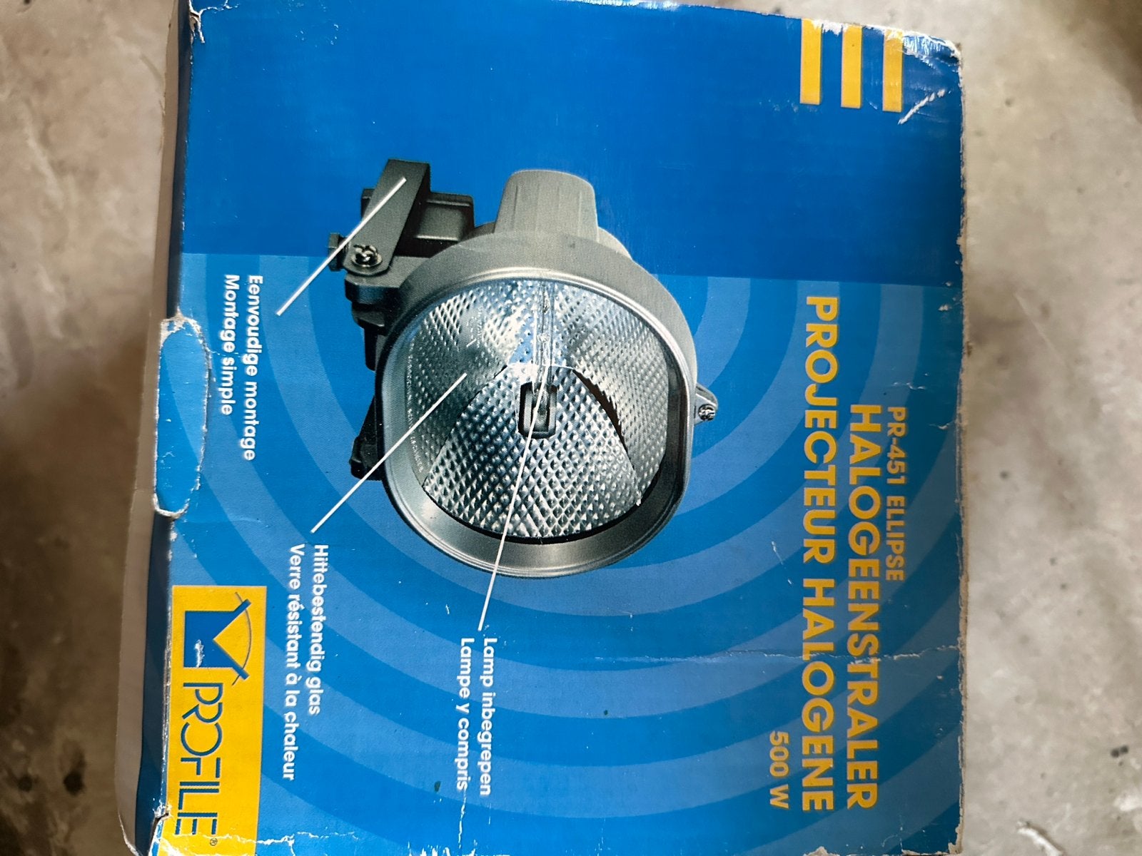 4x Halogeenstraler 500W - Nieuw in doos, Ophalen of Verzenden, Nieuw, 500 watt of meer, Lamp met armatuur