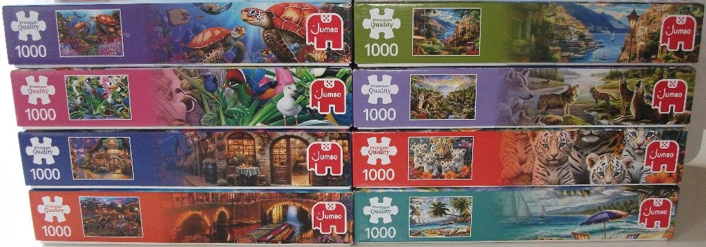 Diverse *** PUZZELS JUMBO *** 8 stuks, Ophalen of Verzenden, 500 t/m 1500 stukjes, Zo goed als nieuw, Legpuzzel
