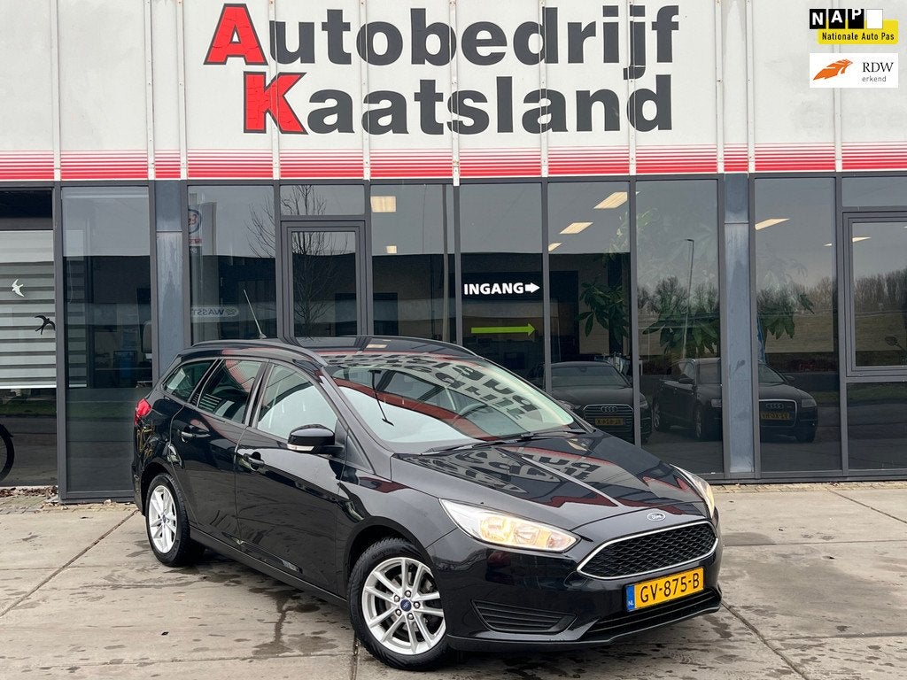 Ford Focus Wagon 1.0 Trend Edition - Navi - Cruise - 2015!, Gebruikt, Zwart, Origineel Nederlands, Handgeschakeld