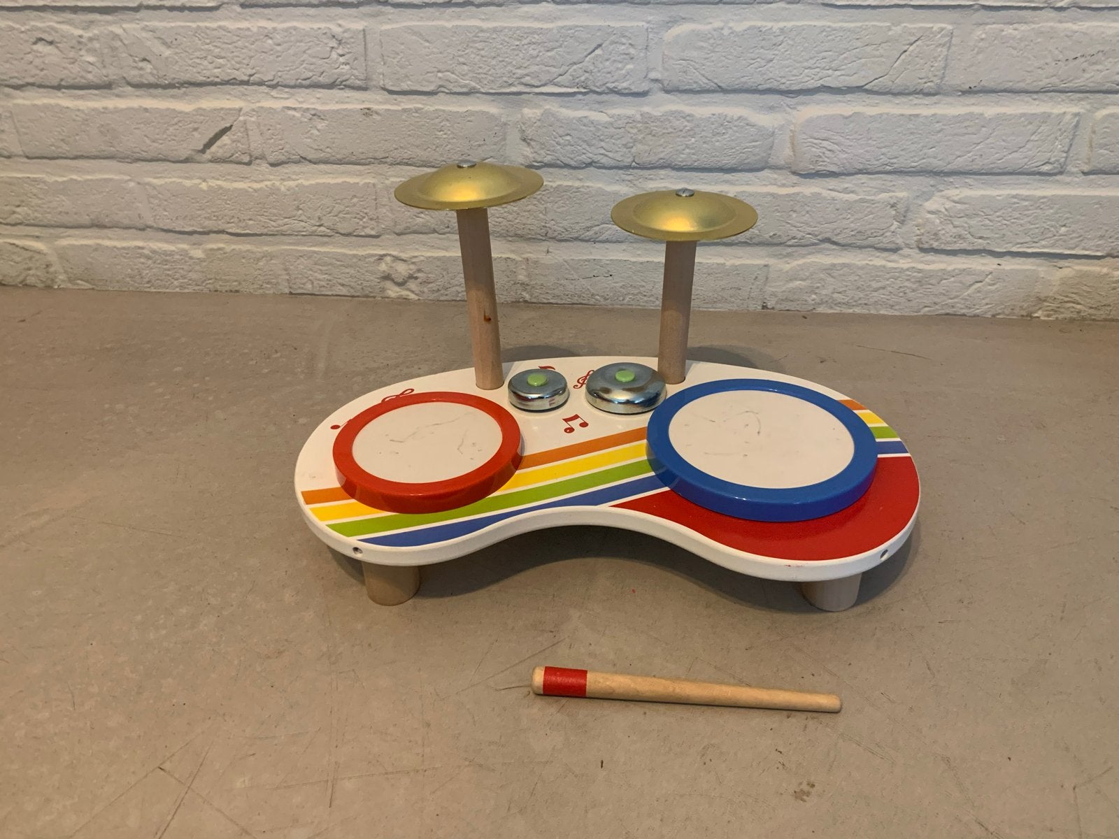 Playtive Houten Speelgoed Drumstel voor kinderen, Ophalen, Gebruikt, Overige merken