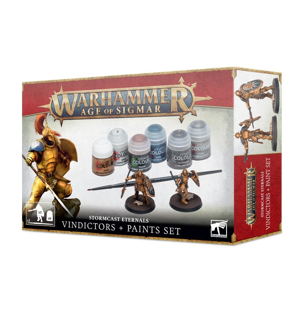 Warhammer AOS stormcast eternals VINDICTORS + PAINT SET, Hobby en Vrije tijd, Ophalen of Verzenden, Nieuw, Warhammer, Toebehoren