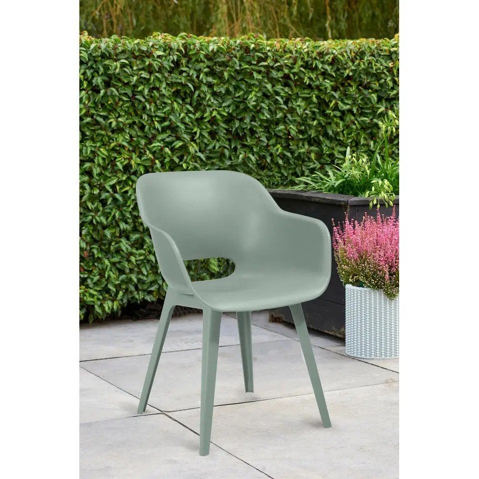 Kunststof stoelen voor buiten (2), Tuin en Terras, Tuinstoelen, Ophalen, Zo goed als nieuw, Kunststof