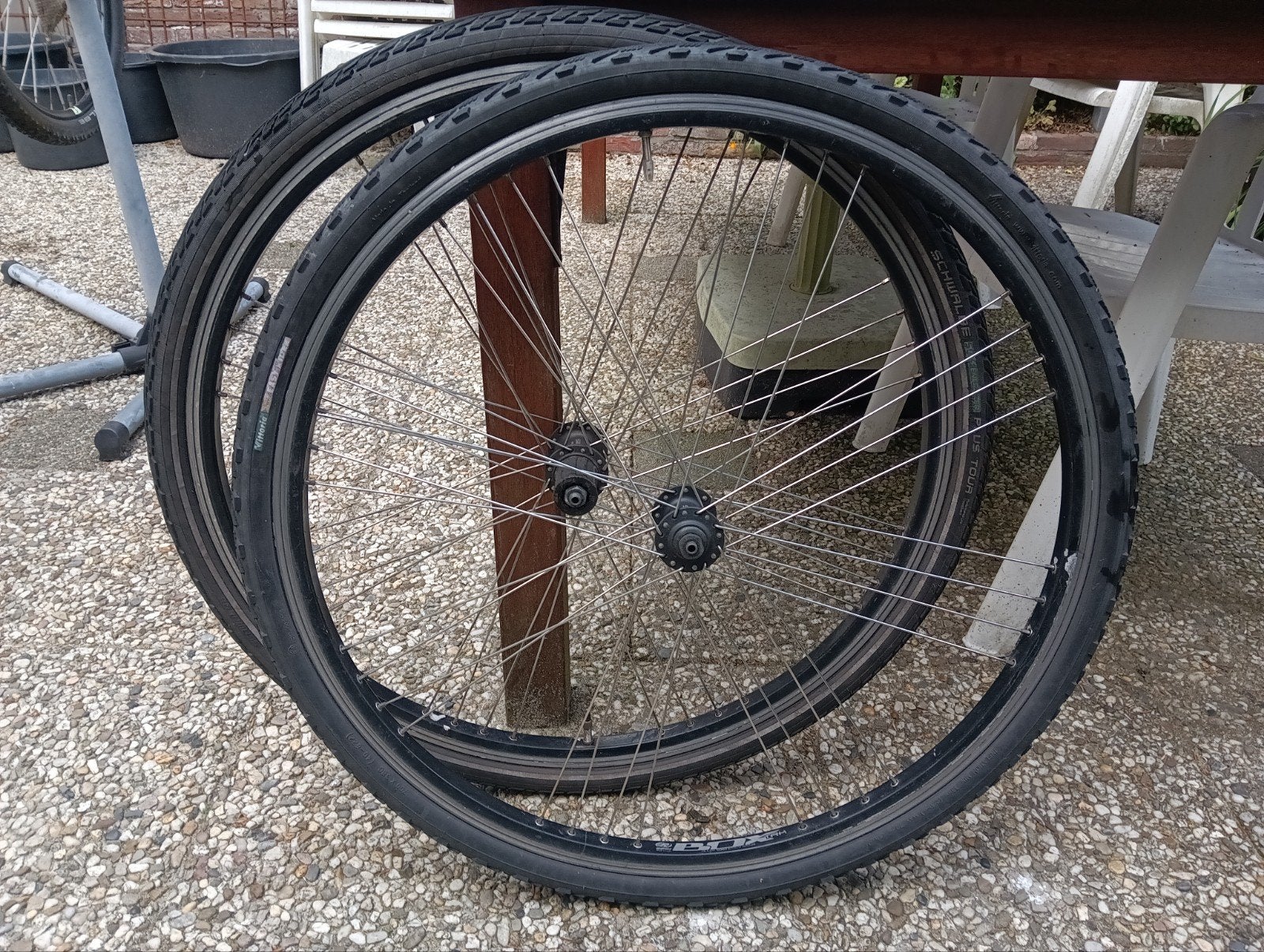 Wielen wielset 622 28 inch Shimano HB-M495 Rodi BOX TRK, Ophalen, Gebruikt, Shimano, Aluminium