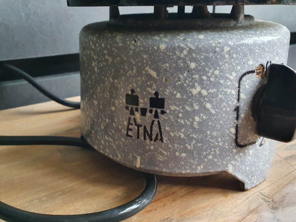 Emaille kook plaatje Etna, Ophalen