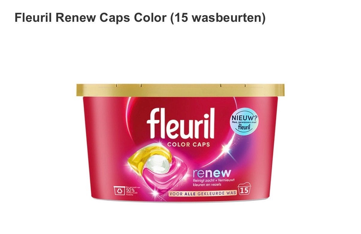 Fleuril Renew All-in-1 Caps Color - 8 stuks, Ophalen, Nieuw, 1200 tot 1600 toeren, Minder dan 85 cm