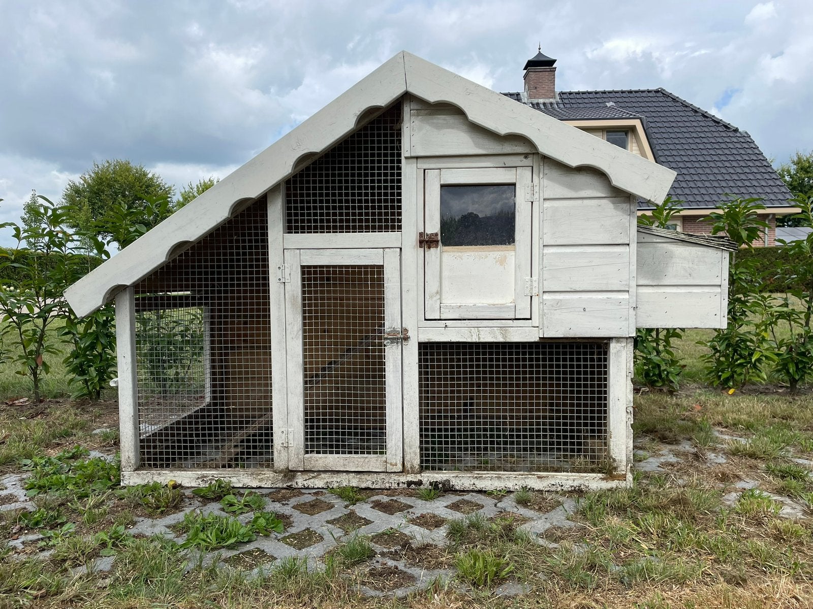 Kippnhok met ren, nachthok en legnest, Ophalen, Gebruikt, Kippenhok of Kippenren