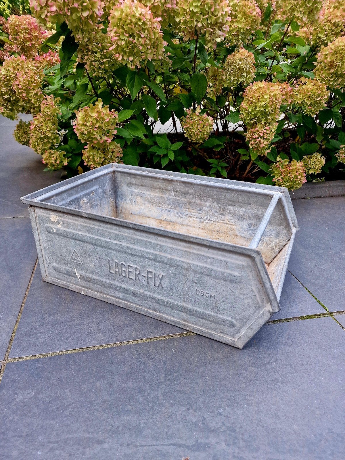 mooie zinken planten bak., Ophalen, Gebruikt, Minder dan 30 cm, Vierkant