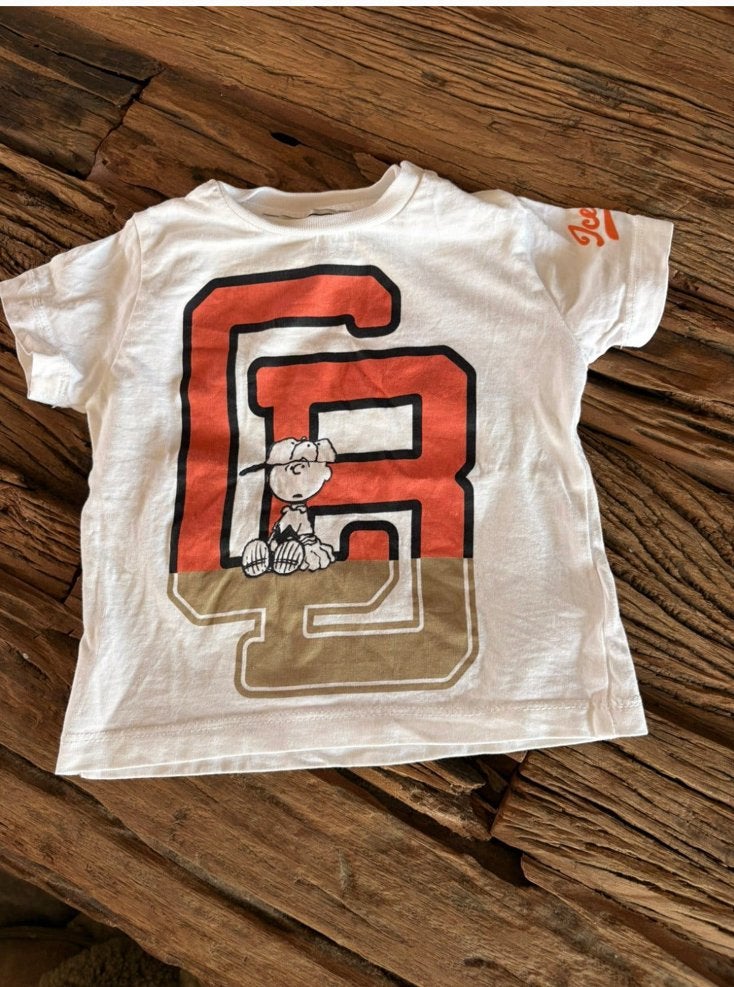 Iceberg Kids Peanuts stoer wit shirtje mt 68 ZGAN, Ophalen of Verzenden, Zo goed als nieuw, Jongetje, Shirtje of Longsleeve