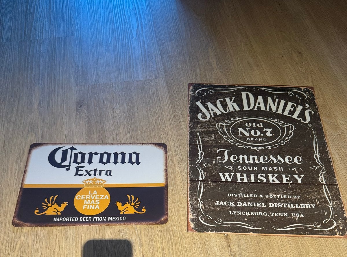 Corona Extra & Jack Daniel's Metalen Borden each, Verzamelen, Ophalen of Verzenden, Zo goed als nieuw